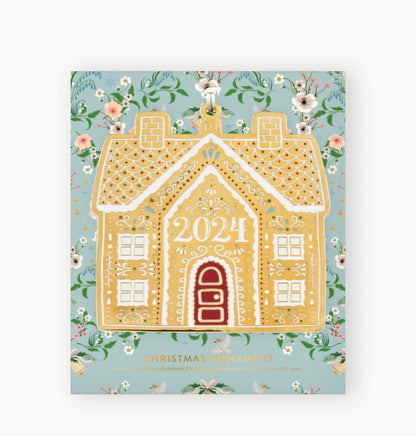 Fine Enamel Christmas Ornament - Gingerbread House