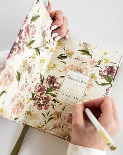 2025 Petite Linen Bound Planner - Peony