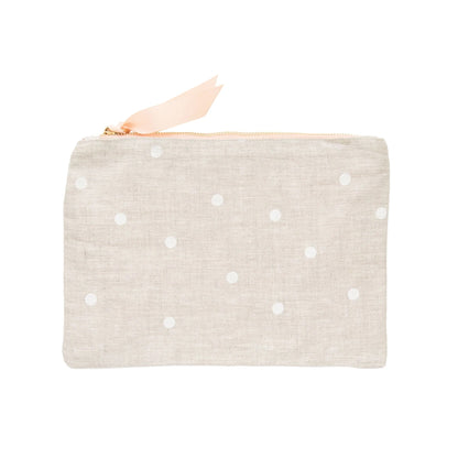 Signature Pouch Flax Dot