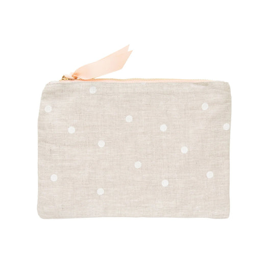 Signature Pouch Flax Dot