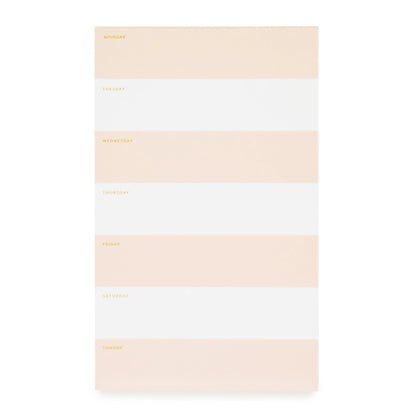 Pink Striped Weekly Pad