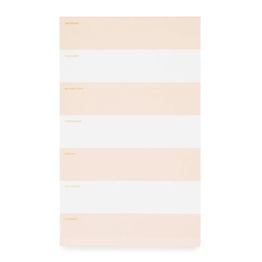 Pink Striped Weekly Pad