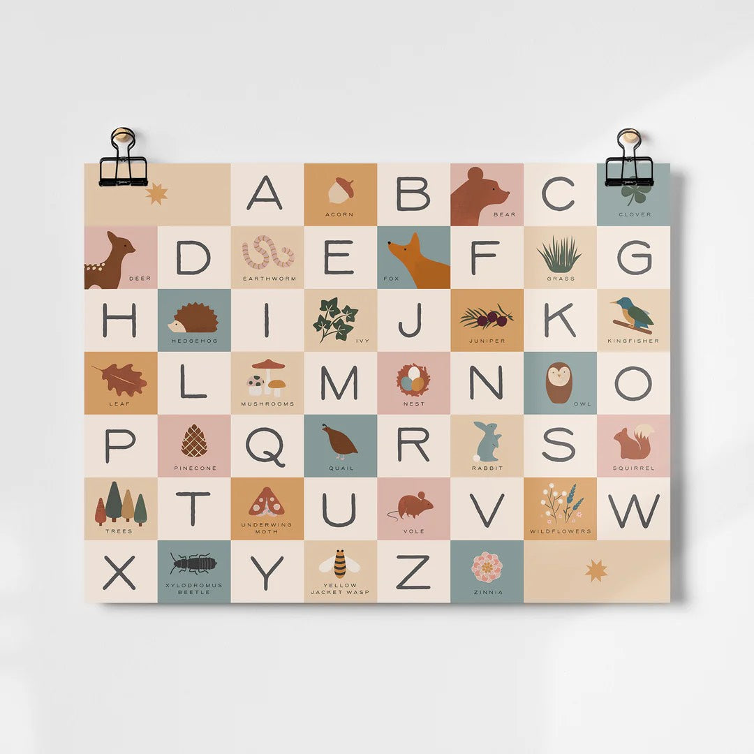 Woodland Alphabet Fine Art Print