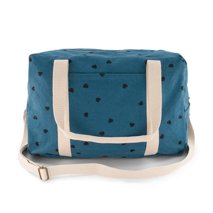 Raphael Bowling Bag Heart Print Blue Storm