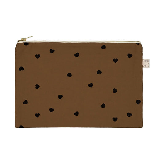 LILI POUCH HEART PRINT CUMIN