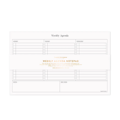 Weekly Agenda Fridge Notepad