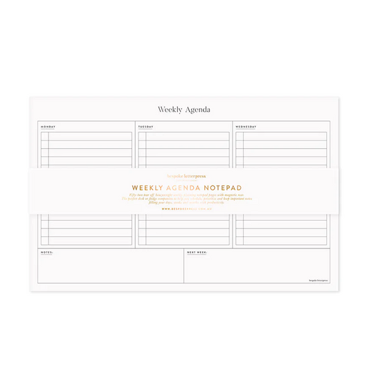 Weekly Agenda Fridge Notepad