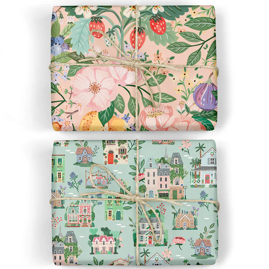 Summer Fruits / Around the World 2pcs Gift Wrap