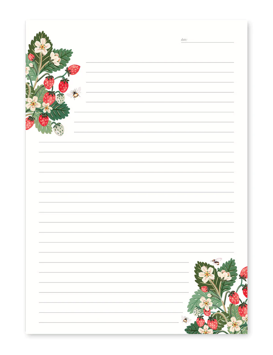 Strawberries A4 Writing Pad