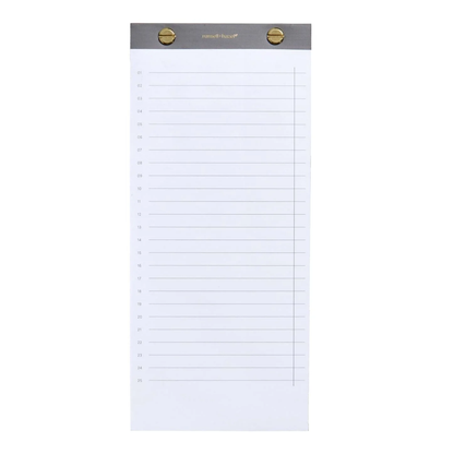 Riveted Paper Listpad - Charcoal