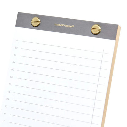 Riveted Paper Listpad - Charcoal