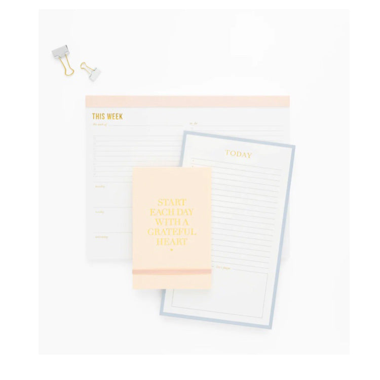 Concealed Pale Pink Notepad, Grateful Heart