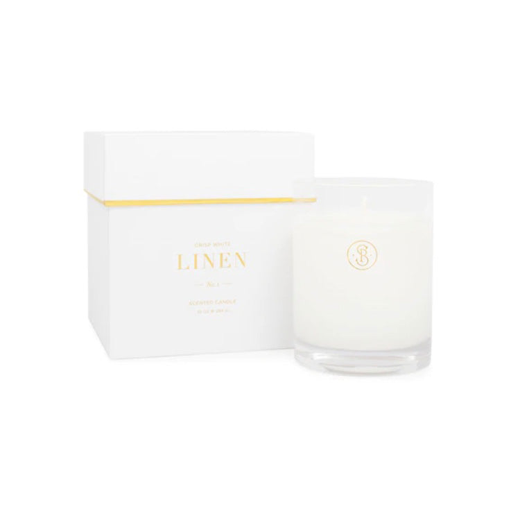 Signature Candle, Crisp White Linen