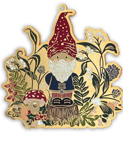 Fine Enamel Christmas Ornament - Gnome